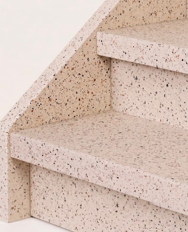 Omnistair Signature Earth Harmony — Terrazzo stair finish