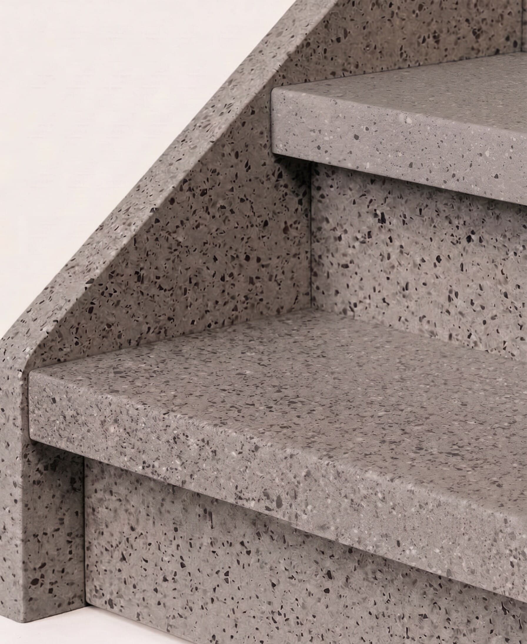 Omnistair Signature Graphite Blend — Terrazzo stair finish