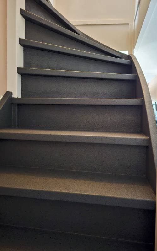stair renovation with CharcoalStone stone texture in Rotterdam